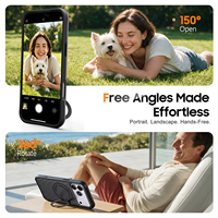 Nueva Funda Magnética Transparente para Teléfono con Anillo de Soporte, Textura Ondulada, Resistente a Impactos, TPU+PC, para iPhone 18 17 16 15 14 Pro Max