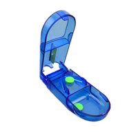 Boîte de rangement en plastique PP personnalisée pour pilules, coupe-pilules, compartiment de rangement, support de capsules médicinales, trousse médicale, injection