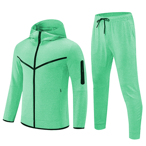 Conjunto Deportivo Personalizado para Hombre con Cremallera, Pantalones Deportivos y Sudadera con Capucha, Conjunto de Dos Piezas, Diseño de Logotipo Personalizado - Product Image 3