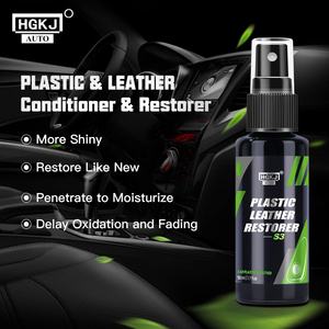 HGKJ Auto restauratore di plastica agente di rivestimento Auto in gomma plastica per esterni riparazione di Refresh pulito agente di ripristino brillantezza nera - Product Image 5