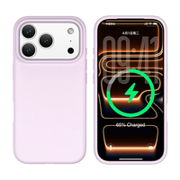 Nouvelle coque de téléphone portable de luxe en silicone véritable, magnétique, antichoc, couleur unie pour iPhone 18 Pro Max 17 16 15 14 13 12