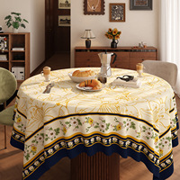 Nappe de fête élégante de style européen et américain, imprimée en sérigraphie avec motifs floraux et oiseaux, très vendue, durable, imperméable et résistante à l'huile
