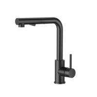 Robinet de cuisine extractible CUPC moderne à poignée unique et à trou unique en acier inoxydable 304 brossé pour camping-car et fourgonnette