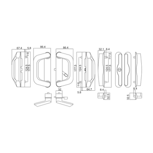 <span class=keywords><strong>Loquet</strong></span> moderne de serrure à clé de <span class=keywords><strong>porte</strong></span> <span class=keywords><strong>coulissante</strong></span> en zinc pour balcon de villa pour Malaisie Philippines Australie Fidji - Product Image 3