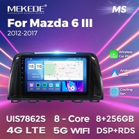 MEKEDE MS Android 12 Système stéréo Lecteur audio pour Mazda 6 2012-2017 Ventilateur de refroidissement de navigation Caméra panoramique 4G/WiFi
