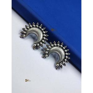 Pendientes de réplica de plata, joyería oxidada única, pendiente de aspecto antiguo polaco para ropa de fiesta informal, producto a granel hecho a mano - Product Image 1