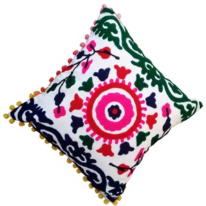 Funda de cojín de algodón puro, fundas de almohada de alta calidad bordadas, indio Suzani, venta al por mayor - Product Image 4