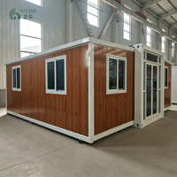 Casa Plegable de 2 Dormitorios, Personalizable, de 10 pies, 20 pies, 30 pies, 40 pies, Casa Contenedor Modular Expandible, Oficinas Móviles Temporales para Exteriores en Venta