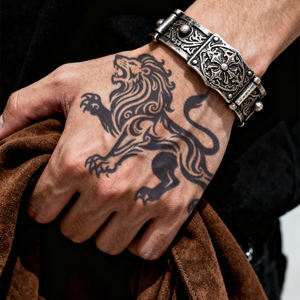 <span class=keywords><strong>Tatouage</strong></span> temporaire Majestic Roaring <span class=keywords><strong>Lion</strong></span>, <span class=keywords><strong>tatouage</strong></span> semi-permanent, imperméable, durable 2 semaines, <span class=keywords><strong>tatouage</strong></span> réaliste à base de plantes, autocollants - Product Image 4