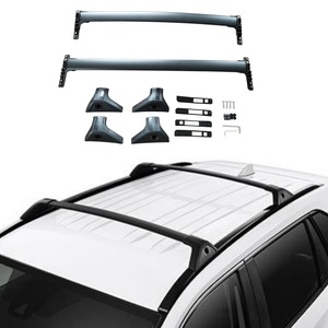 Barres transversales <span class=keywords><strong>de</strong></span> <span class=keywords><strong>toit</strong></span> SUV-Compatible avec Toyota <span class=keywords><strong>RAV4</strong></span> <span class=keywords><strong>2019</strong></span>-2023, conception aérodynamique en aluminium, accessoires <span class=keywords><strong>de</strong></span> porte-bagages - Product Image 1
