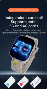 ساعة ذكية MS10 بشاشة AMOLED وشبكة 4G ونظام أندرويد مع نظام تحديد المواقع ودعم بطاقة SIM واتصال مستقل وواي فاي وذاكرة 2+32 جيجابايت وتتبع النشاط - Product Image 4