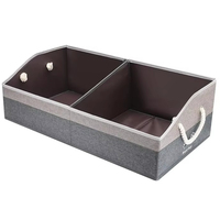 Grand panier de rangement pour jouets de chien antidérapant avec poignée, organisateur de jouets pour chien pliable