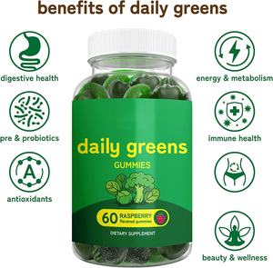 Grosir Pabrik Label pribadi suplemen hijau harian kualitas tinggi dukungan suka permen karet super - Product Image 3