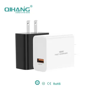 Wholesale Fast Charger USB Cell Phone Charger US Plug PD 18W Wall Charger