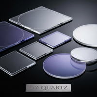 Plaque optique en quartz et saphir DY avec revêtement AR ITO anti-reflet, ultra-mince 0,1 mm, découpe CNC sur mesure, haute transmission, taille personnalisée