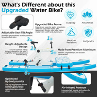 Vélo aquatique gonflable portable pour adultes, bateau à pédales pliable en Drop Stitch pour rangement dans le coffre, conception ultra-légère avec cadre en aluminium