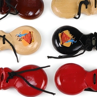Professional Spanish Castanets Wooden Percussion Instrument 2pcs Pair Traditional Rhythm Instrument OEM Custom Logo