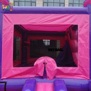 Promotion Château gonflable commercial de sécurité, grand trampoline, vente d'usine, PVC rose, combo gonflable pour l'extérieur - Product Image 3