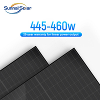 Module Pv monocristallin 445W 450 Watts 455W 460W Panneaux solaires photovoltaïques bificiels de type N 72V pour abri de voiture
