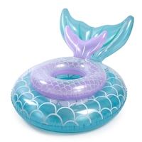 Bouée gonflable queue de sirène en PVC pour bébé avec poignée, pour piscine extérieure, divertissement aquatique 90 #   70 #