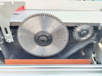 Scie à table coulissante chinoise pour le travail du bois, scie à découper le MDF, machines à scier le bois, machine à découper le bois, scie à table coulissante à double lame