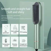 Ionique Cheveux Lisseur Brosse Multi Lissage Peigne Bigoudi Ions Négatifs LED Affichage Céramique Chaude Peigne Brosse À Cheveux pour les Femmes