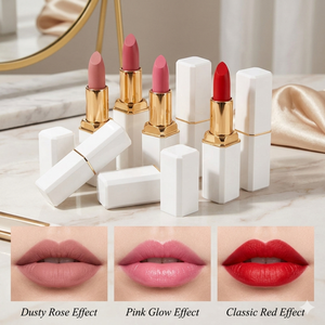 ลิปกลอสเนื้อครีมแมตต์สีแดงกำมะหยี่ติดทนนาน กันน้ำ สีชัด คุณภาพสูง แบรนด์ส่วนตัว - Product Image 1