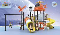 Aire de jeux extérieure pour enfants avec toboggans en métal et en plastique pour usage scolaire - Structures de divertissement amusantes pour jardin et parc d'attractions