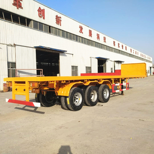 Mới hoặc sử dụng phẳng ba trục <span class=keywords><strong>container</strong></span> phẳng Trailer 40ft 45ft <span class=keywords><strong>48ft</strong></span> giường phẳng Trailer bán - Product Image 1