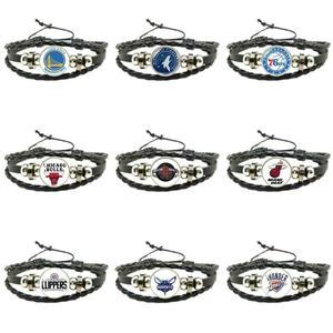 Pulseras de Cuero con Logotipo de Equipo de Baloncesto al por Mayor, Pulsera Deportiva de Alta Calidad de los Golden State Warriors, Chicago <span class=keywords><strong>Bulls</strong></span> - Product Image 1