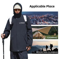 Veste tactique multi-poches pour homme, 100% polyester, à capuche, à séchage rapide, imperméable, coupe-vent, pour le ski, la randonnée, la chasse