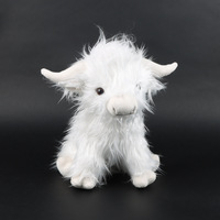 Vente chaude Personnalisé mignon marron blanc noir Highlands Vaches Animal En Peluche Pour Les Enfants