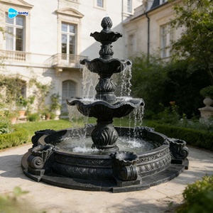 Grande <span class=keywords><strong>Fontana</strong></span> da Giardino per Esterni in Stile Europeo a 3 Livelli in Marmo Bianco Naturale - Product Image 6