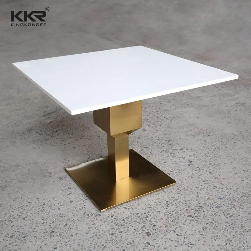 solid surface canteen tables and chairs, chinese restaurant round table furniture