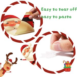 Tùy chỉnh trong suốt giáng sinh bông tuyết cửa sổ <span class=keywords><strong>clings</strong></span> Sticker Xmas đề can trong nhà kỳ nghỉ bông tuyết Santa Claus Tuần Lộc Sticker - Product Image 3
