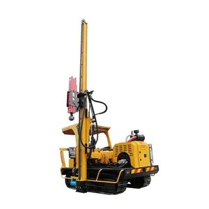 igh quality mobile small mini hydraulic piling guardrail fence post pile press driver driving machine for/