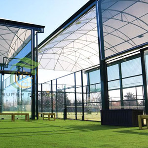 Vente d'usine Couverture de toit en arc anti-pluie durable personnalisée <span class=keywords><strong>Padel</strong></span> Court intérieur avec toit - Product Image 3
