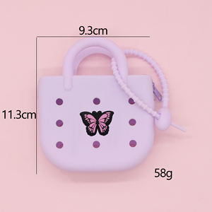 Porte-monnaie en silicone souple en gros, trou ventilé, sacs mini mignons, accessoires de bricolage, petit portefeuille de dessin animé, unisexe, festival - Product Image 5