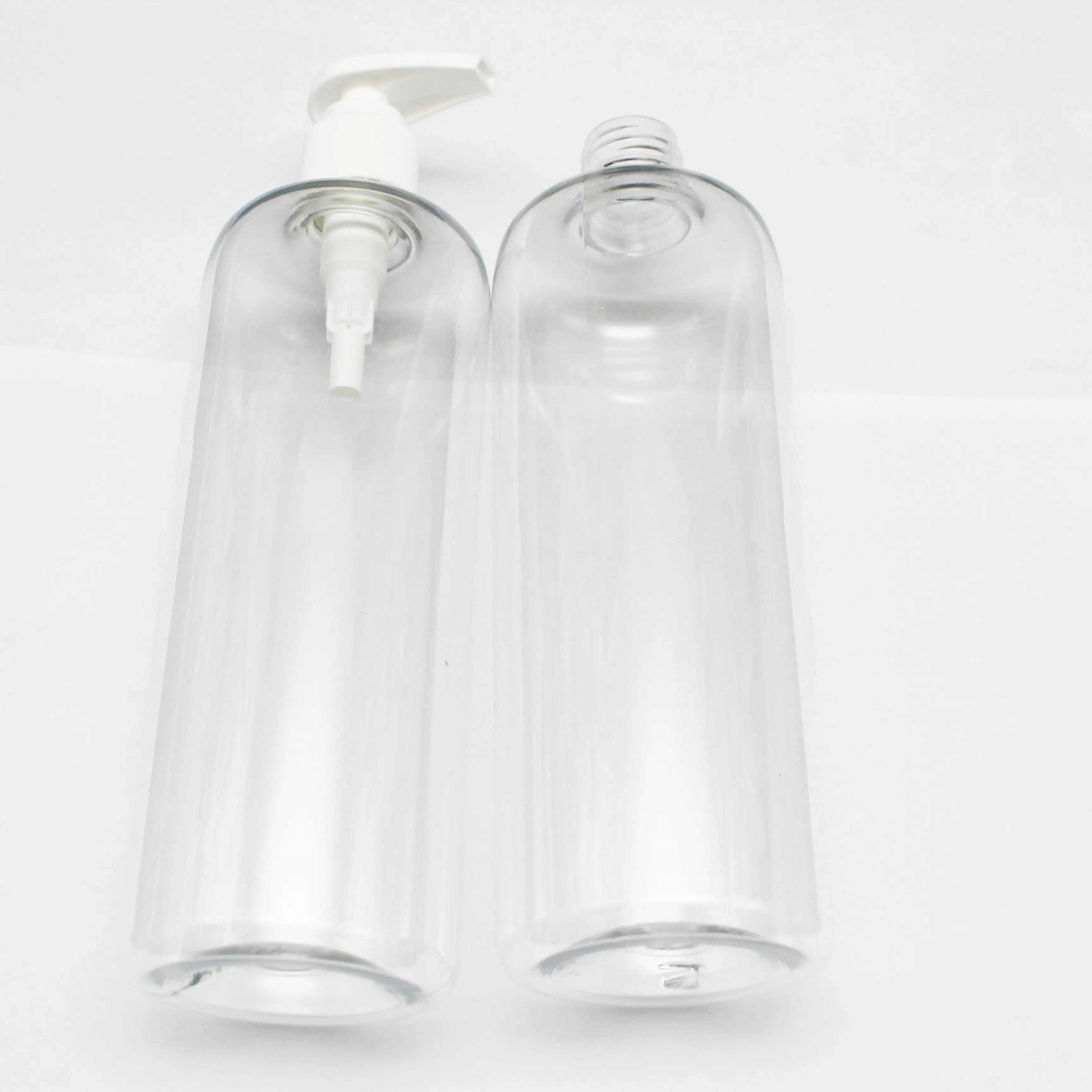 Bán buôn rỗng nhựa phẳng Vai chai rõ ràng chất lỏng bao bì mỹ phẩm container bơm áp lực chai với bơm nhựa
