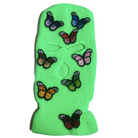 Masque de ski intégral personnalisé avec trois trous pour l'extérieur Bonnet papillon Chauffe-tête confortable
