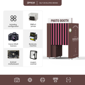 Machine de photomaton professionnelle avec imprimante, appareil photo reflex numérique, vidéo 360° pour les mariages, les fêtes et les événements - Product Image 3
