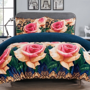 3 miếng flannel lông cừu borrego Sherpa Chăn siêu mềm ấm chăn đảo ngược nữ hoàng Kích thước vua - Product Image 4