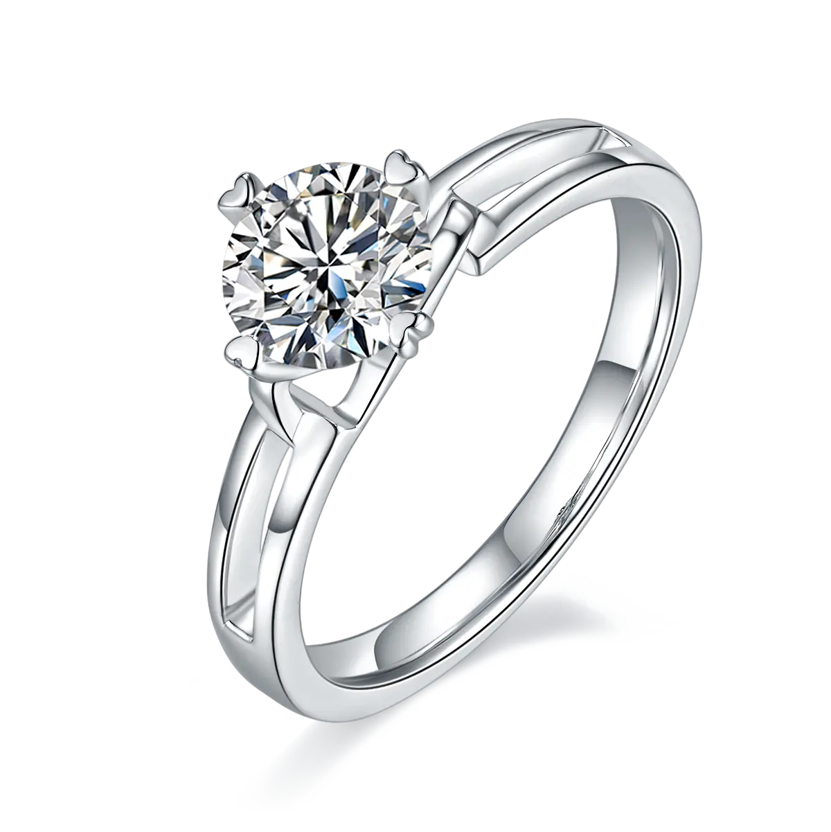Высокое качество-Женские синтетические бриллианты кольца 1 карат VVS Муассанит Косынка, кольцо для помолвки, свадьбы