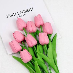 Mini Tulipanes Artificiales de Color Rosa Medio, Decoraciones para Bodas, Adornos para el Hogar, Flores de Seda, Decoración de Plantas - Product Image 2