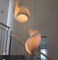 Lustre créatif en forme de coquille pour restaurant, gratte-ciel, villa, appartement, salon, duplex, escalier tournant