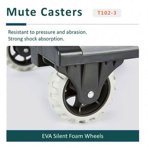 Chariot à main tout-terrain PP à 2 roues, capacité de 50 kg, base extra large extensible, chariot de courses, poignée télescopique à 3 positions, pliable - Product Image 4