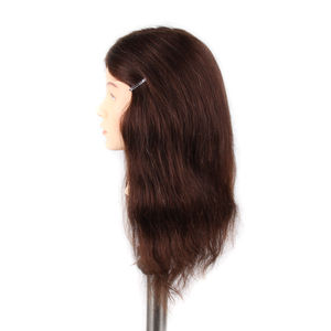 Cabeza de maniquí para práctica de peluquería, cabeza de maniquí para práctica de cosmetología, cabello humano 100% <span class=keywords><strong>Real</strong></span>, con hombros - Product Image 3