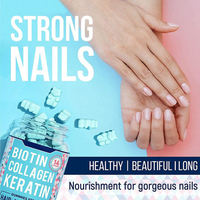 Gummies à la biotine Herborigen Extra Strength avec kératine et collagène - pour une croissance rapide des cheveux, des ongles forts, une peau éclatante, végétalien