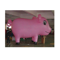 BOYI Gonflable Cochon Mascotte Gonflable Musique Cochon Gonflable Rose Cochon Ballon