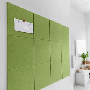 Panneau acoustique en fibre de polyester, panneau insonorisant en liège, panneau d'isolation phonique, panneau mural en feutre, auto-adhésif - Product Image 1